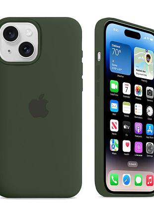 Чехол силиконовый silicone case с magsafe для iphone 15 plus защита от ударов с микрофиброй внутри cypress mc-11201