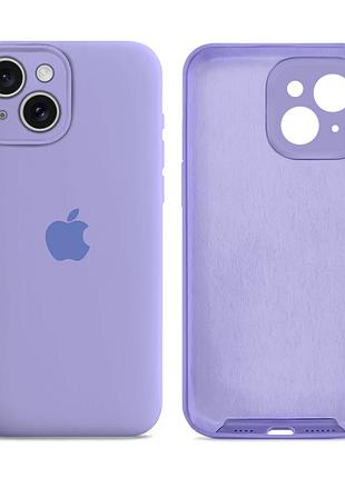 Чехол силиконовый silicone case full size с микрофиброй для iphone 15 plus защита от повреждений elegant purple mc-11220