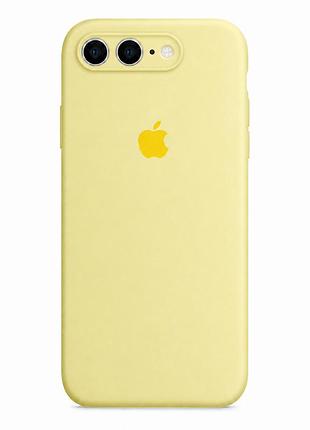 Чохол силіконовий square full camera для iphone 7 plus 8 plus захист камери з мікрофіброю всередині mellow yellow mc-11002