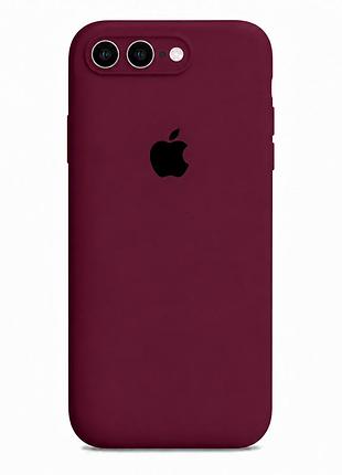 Чохол силіконовий silicone case square full camera для iphone 7 plus 8 plus захист камери 42.maroon mc-10998