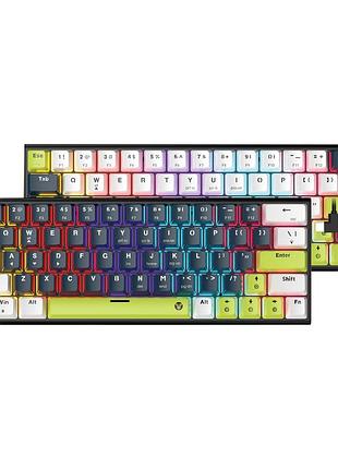 Игровая клавиатура fantech atom63 mk874v2 mori red switch механическая с rgb подсветкой компактная черная