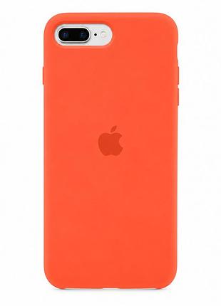 Чехол силиконовый silicone case full size для iphone 7 plus 8 plus с микрофиброй внутри orange mc-10528