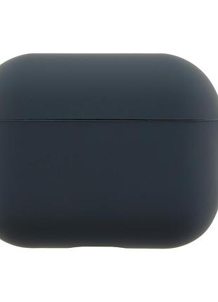 Чохол силіконовий silicone case з мікрофіброю для apple airpods pro 3 захисний темно-синій mc-10369