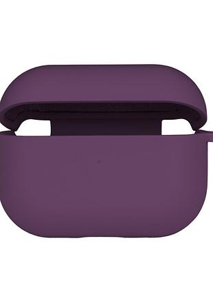 Чехол силиконовый с микрофиброй для airpods pro 2 защита от царапин и ударов фиолетовый 43.grape mc-10349