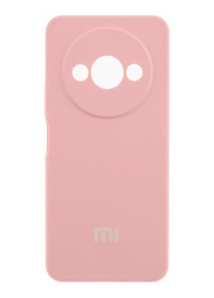 Чохол liquid silicone full camera для xiaomi redmi a3 захисний з мікрофіброю всередині 19.pink sand mc-11621
