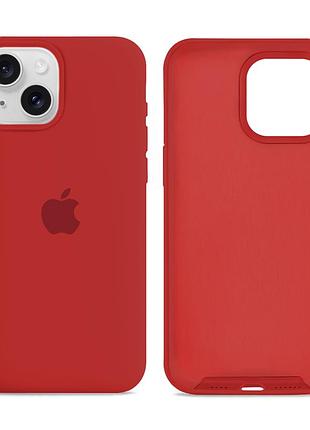 Чехол силиконовый silicone case full size для iphone 15 plus защита от ударов и царапин 14.red mc-10876