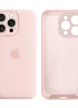Чохол силіконовий silicone case full size з рамкою для iphone 12 pro max захист від ударів рожевий 81.chalk pink mc-11030