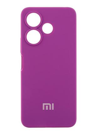 Чехол liquid silicone full camera для xiaomi redmi 13 4g poco m6 4g с микрофиброй внутри защитный пурпурный mc-11631