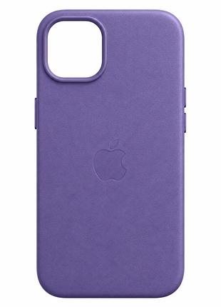 Чехол leather case с magsafe для iphone 15 pro max защита от царапин с микрофиброй внутри wisteria mc-11119