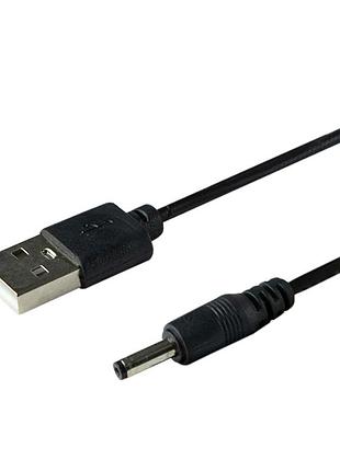 Кабель usb to dc 5v 1 м для роутера із захистом від зламів чорний