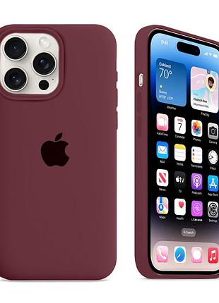 Чохол силіконовий silicone case з magsafe для iphone 12 12 pro захист від ударів матова поверхня сливовий mc-10830