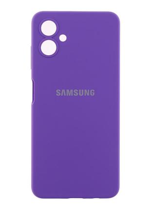 Чехол силиконовый liquid silicone full camera для samsung galaxy a06 защита корпуса с микрофиброй внутри elegant purple mc-11533