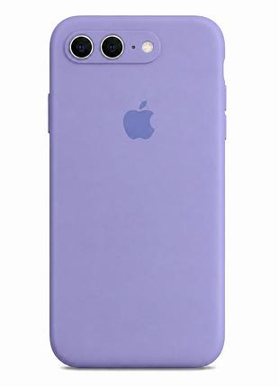 Чехол силиконовый silicone case square full camera для iphone 7 plus 8 plus с защитой камеры микрофибра 39.elegant purple mc-11001