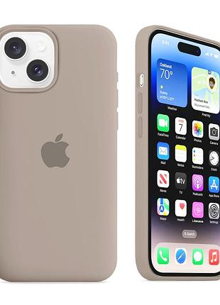 Чохол силіконовий silicone case з magsafe для iphone 15 plus захист від ударів із мікрофіброю всередині clay mc-11310
