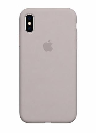 Чохол силіконовий silicone case full size для iphone x xs протиударний з мікрофіброю всередині чорний mc-10489