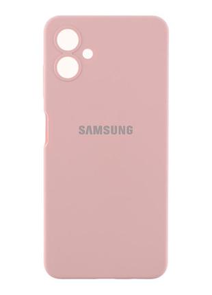 Чохол liquid silicone full camera для samsung galaxy a06 захисний з мікрофіброю всередині 19.pink sand mc-11534