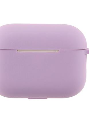 Чехол силиконовый silicone case с крючком для apple airpods pro 3 защита от ударов легкий 39.elegant purple mc-10386