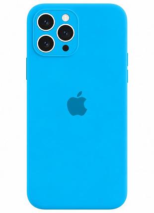 Чохол силіконовий silicone case full size з рамкою для iphone 11 pro max протиударний із мікрофіброю всередині 16.blue mc-10580