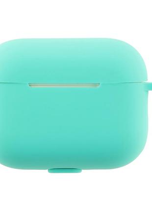 Чохол силіконовий silicone case з гачком для airpods pro 3 захист від ударів 21.sea blue mc-10389