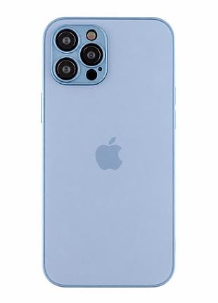 Чехол ag-glass matte защитный с magsafe для iphone 12 pro ударостойкий с защитой камеры sierra blue mc-11295