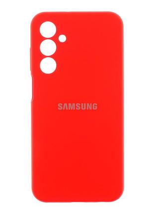 Чехол liquid silicone full camera для samsung galaxy m35 5g с микрофиброй защита от падений красный mc-11646