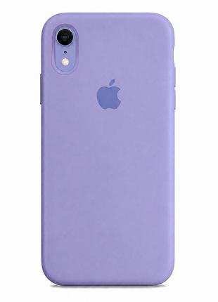 Чехол силиконовый square full camera для iphone xr с защитой камеры и микрофиброй внутри фиолетовый 39.elegant purple. mc-10986