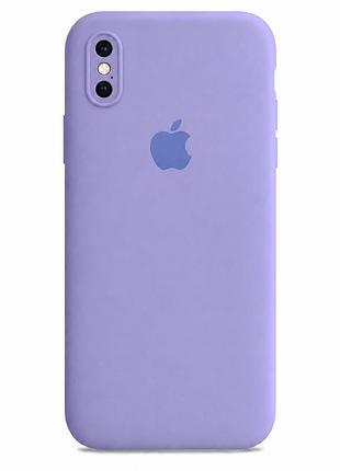 Чехол силиконовый square full camera для iphone xs max с микрофиброй внутри защита камеры elegant purple mc-10958