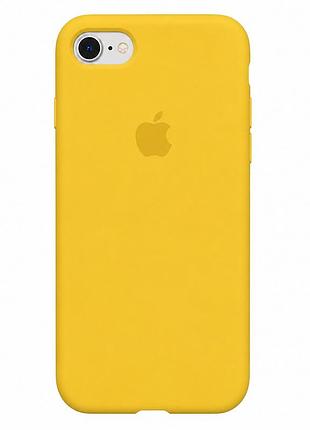 Чохол силіконовий silicone case full size для iphone 7 8 se2 міцний із мікрофіброю всередині canary yellow mc-10492