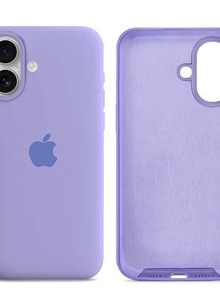 Чохол silicone case full size для iphone 16 з мікрофіброю всередині протиударний elegant purple mc-11500