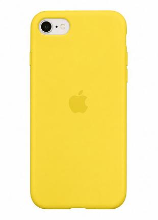 Чохол силіконовий silicone case full size для iphone 7 8 se2 з мікрофіброю всередині захисний чорний mc-10450