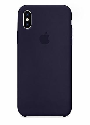 Чехол силиконовый silicone case full size для iphone x xs с микрофиброй внутри защитный фиолетовый amethyst mc-11057
