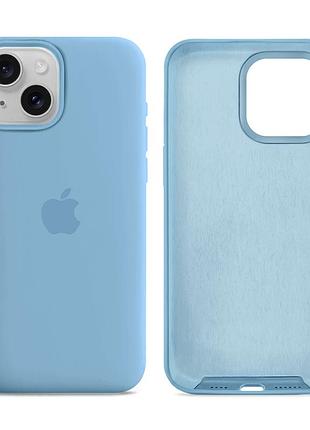 Чохол силіконовий silicone case full size для iphone 14 захист від пошкоджень із мікрофіброю всередині 53.cornflower mc-11368