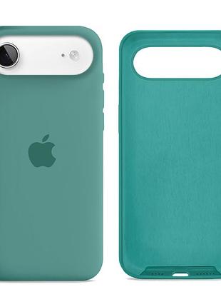Чехол силиконовый silicone case full size для iphone 17 air защита от ударов микрофибра внутри 55.pine green mc-12024