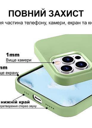 Чехол силиконовый silicone case full size для iphone 16 pro защита от ударов с микрофиброй внутри 01.mint mc-11454 3