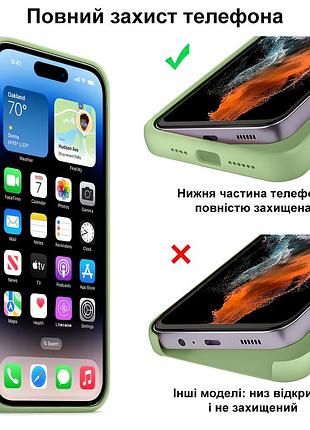 Чехол силиконовый silicone case full size для iphone 16 pro защита от ударов с микрофиброй внутри 01.mint mc-11454 4