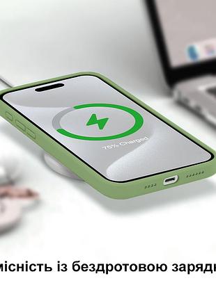 Чехол силиконовый silicone case full size для iphone 16 pro защита от ударов с микрофиброй внутри 01.mint mc-11454 5