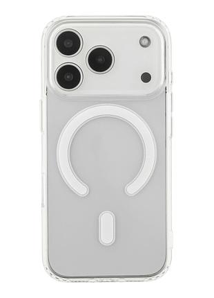 Чехол tpu clear case с magsafe для iphone 17 pro прозрачный с защитой камеры