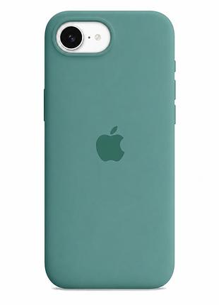Чехол силиконовый silicone case full size для iphone 17e 16e защита камеры pine green mc-11880