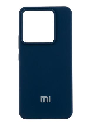 Чехол силиконовый liquid silicone aa full camera для xiaomi redmi note 13 pro 5g защита камеры с микрофиброй dark blue mc-11802
