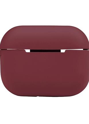 Чехол силиконовый с карабином для apple airpods pro 2 защита от ударов красный 37.rose red mc-10395