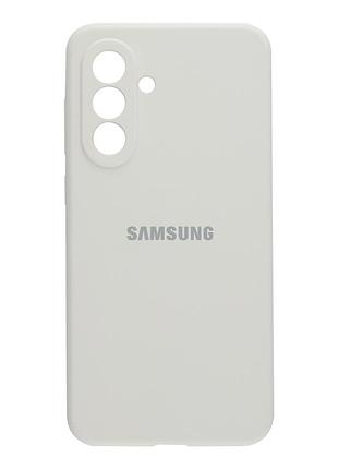 Чохол liquid silicone full camera для samsung galaxy a36 5g з мікрофіброю захист камери білий mc-11837