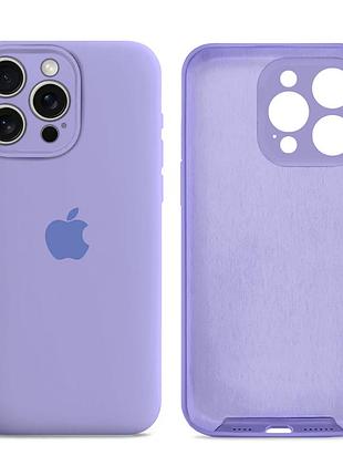 Чехол силиконовый silicone case full size с микрофиброй для iphone 11 pro защита от повреждений лиловый mc-10593