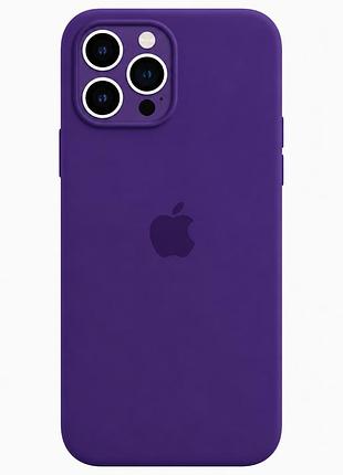 Чехол silicone case full size с микрофиброй для iphone 12 pro max защитный с приятной на ощупь поверхностью пурпурный mc-10600