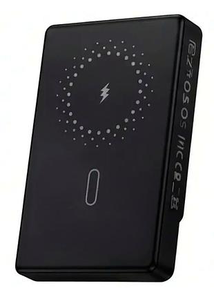 Повербанк hoco db102 kuzhou 10000mah с магнитной беспроводной зарядкой 22.5w черный для смартфонов