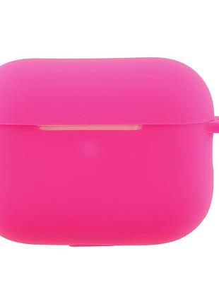 Чохол силіконовий silicone case з карабіном для apple airpods pro 3 захисний легкий рожевий 38.shiny pink mc-10392