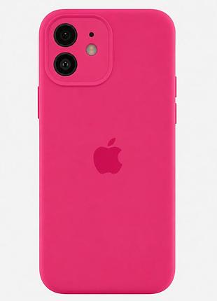Чохол силіконовий silicone case full size з мікрофіброю для iphone 12 захист від пошкоджень 48.dragon fruit mc-10622