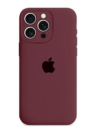 Чехол силиконовый silicone case full size с микрофиброй для iphone 11 pro max защитный красный 42.maroon mc-10576