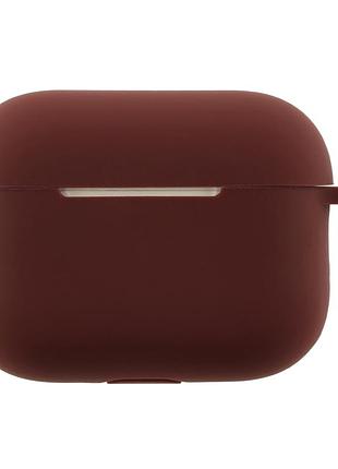 Чохол силіконовий silicone case з карабіном для airpods pro 3 захист від ударів червоний wine red mc-10390