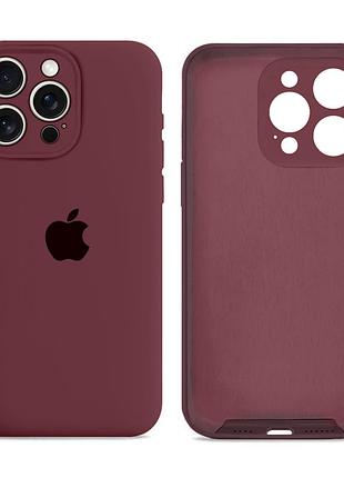 Чехол силиконовый square full camera для iphone 11 pro max с микрофиброй внутри защита камеры 42.maroon mc-10656