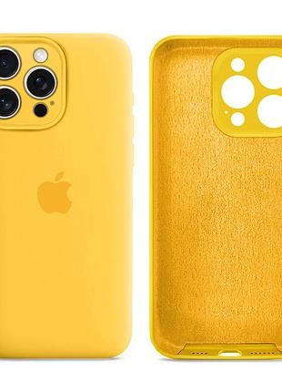 Чохол силіконовий square full camera для iphone 11 pro max з амортизацією й захистом камери жовтий mc-10663